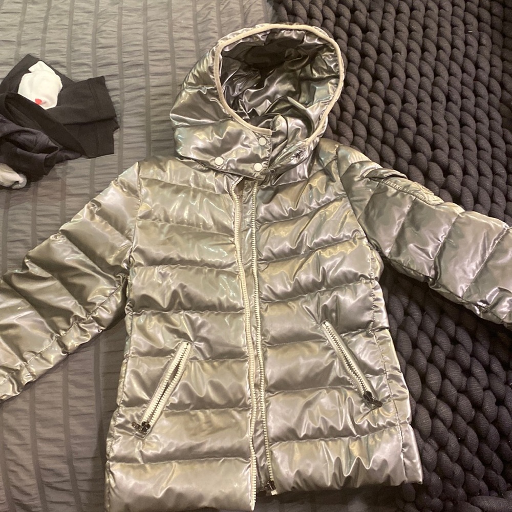 Kids teen silver moncler coat puffer down size 10